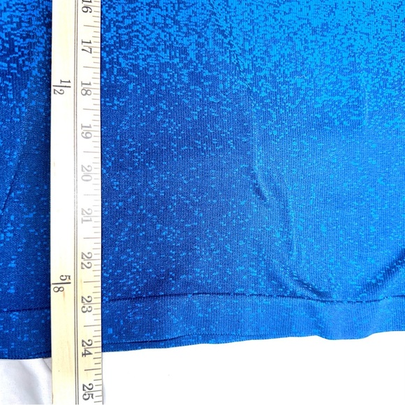 Athleta Women’s XS Blue Long Sleeve Ribbed Seamless Activewear Top Turtleneck - Picture 7 of 10